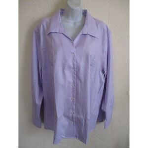 Twinhill Lavender Button Up Shirt NWOT Size 26W